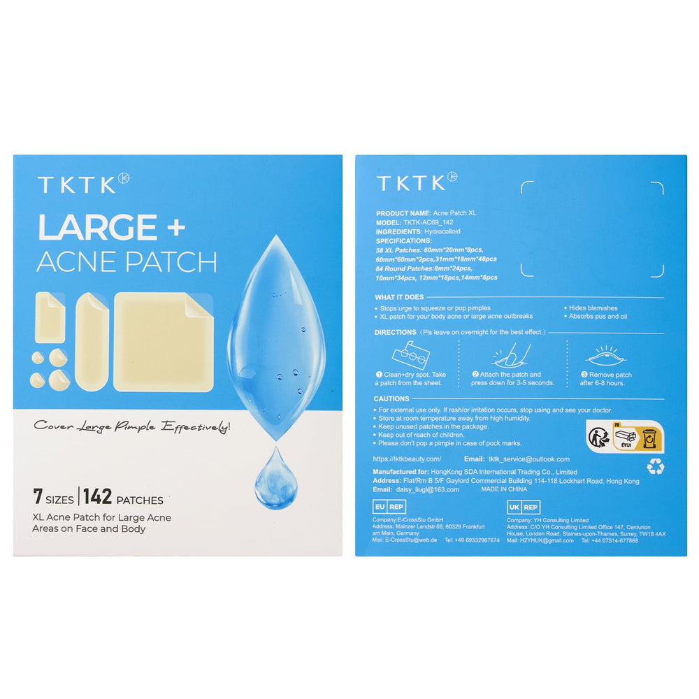 TKTK seven-size patch collection for versatile acne management.