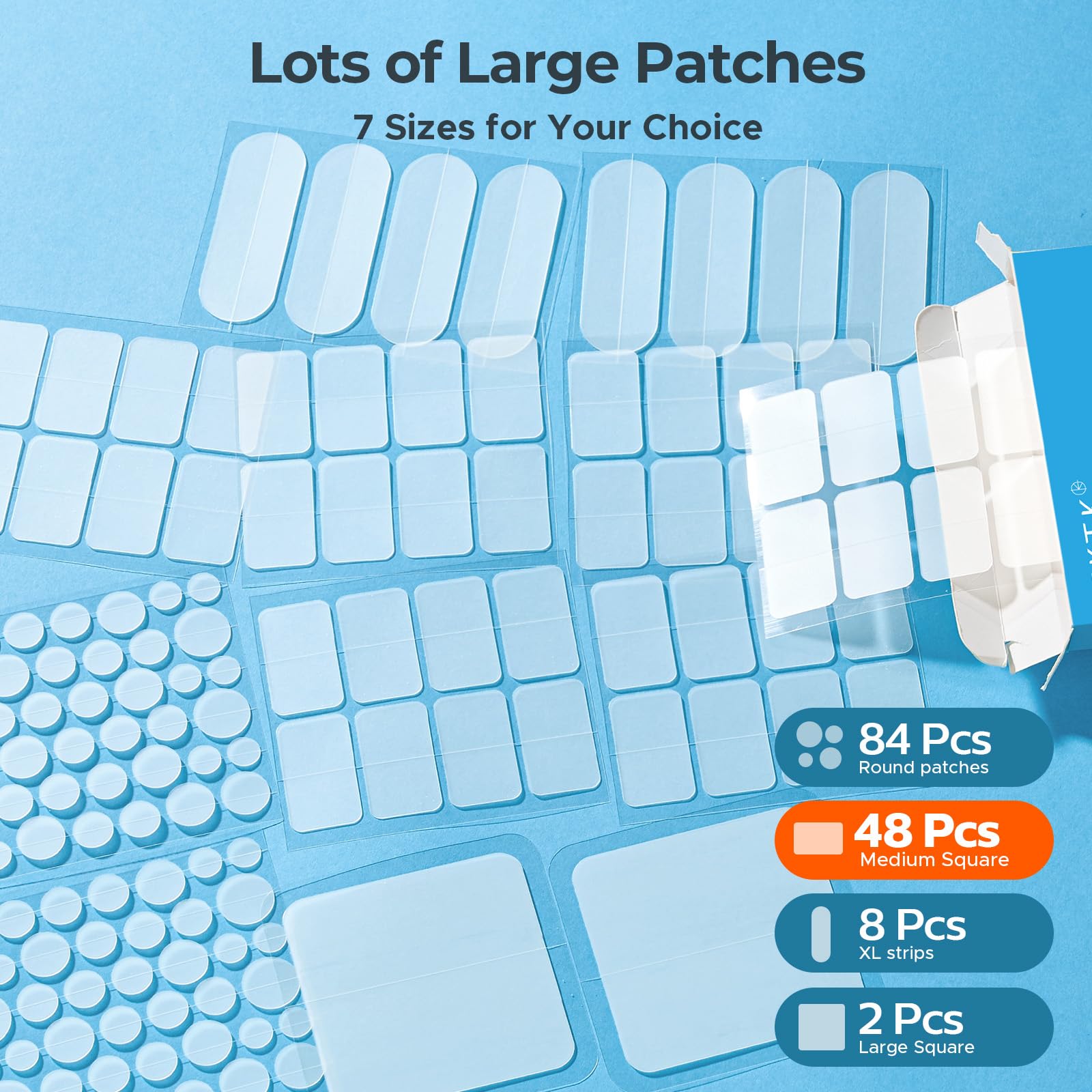 TKTK XL patches on the back area offering broad overnight coverage.