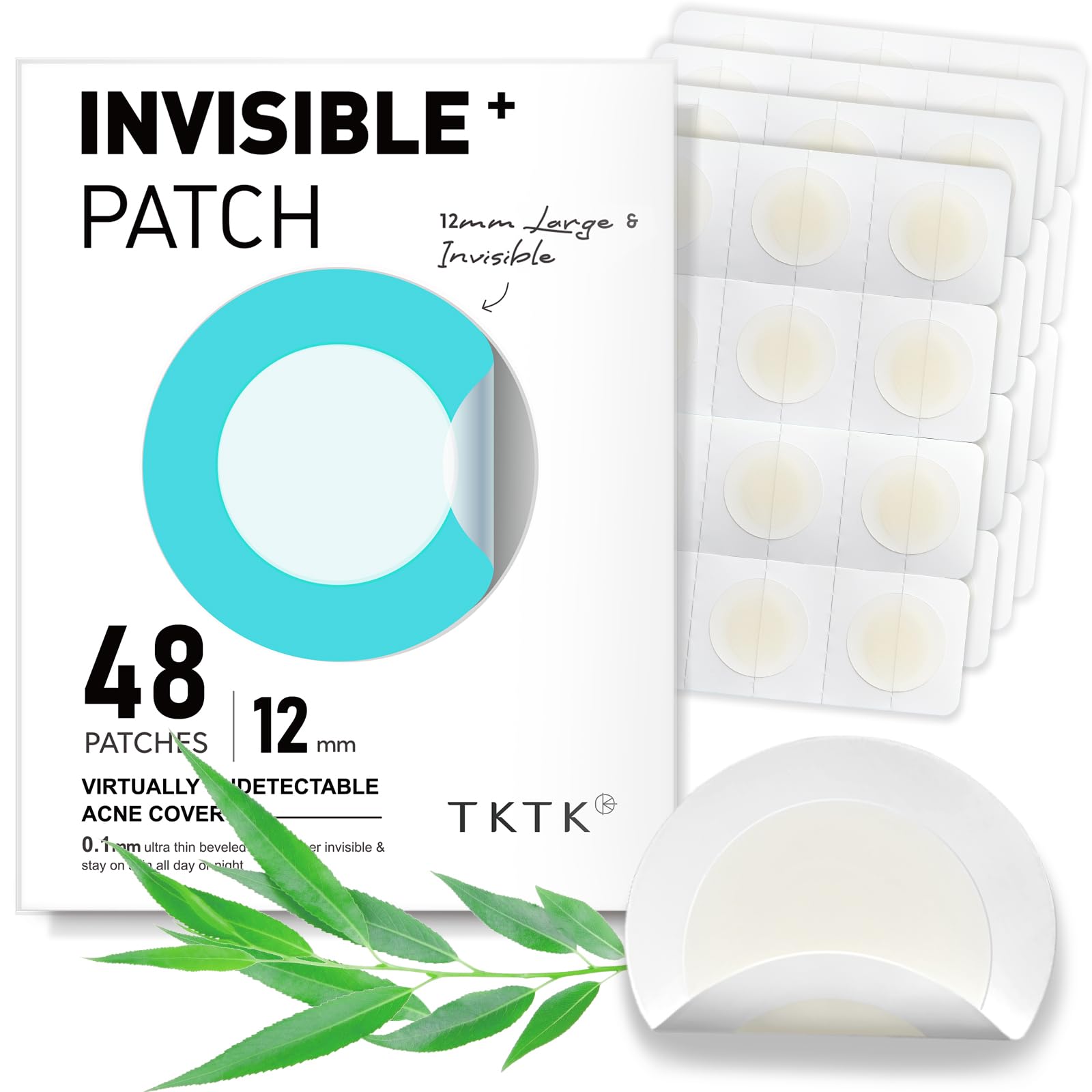 TKTK Pimple Patches 12mm cover blemishes discreetly for daily wear.