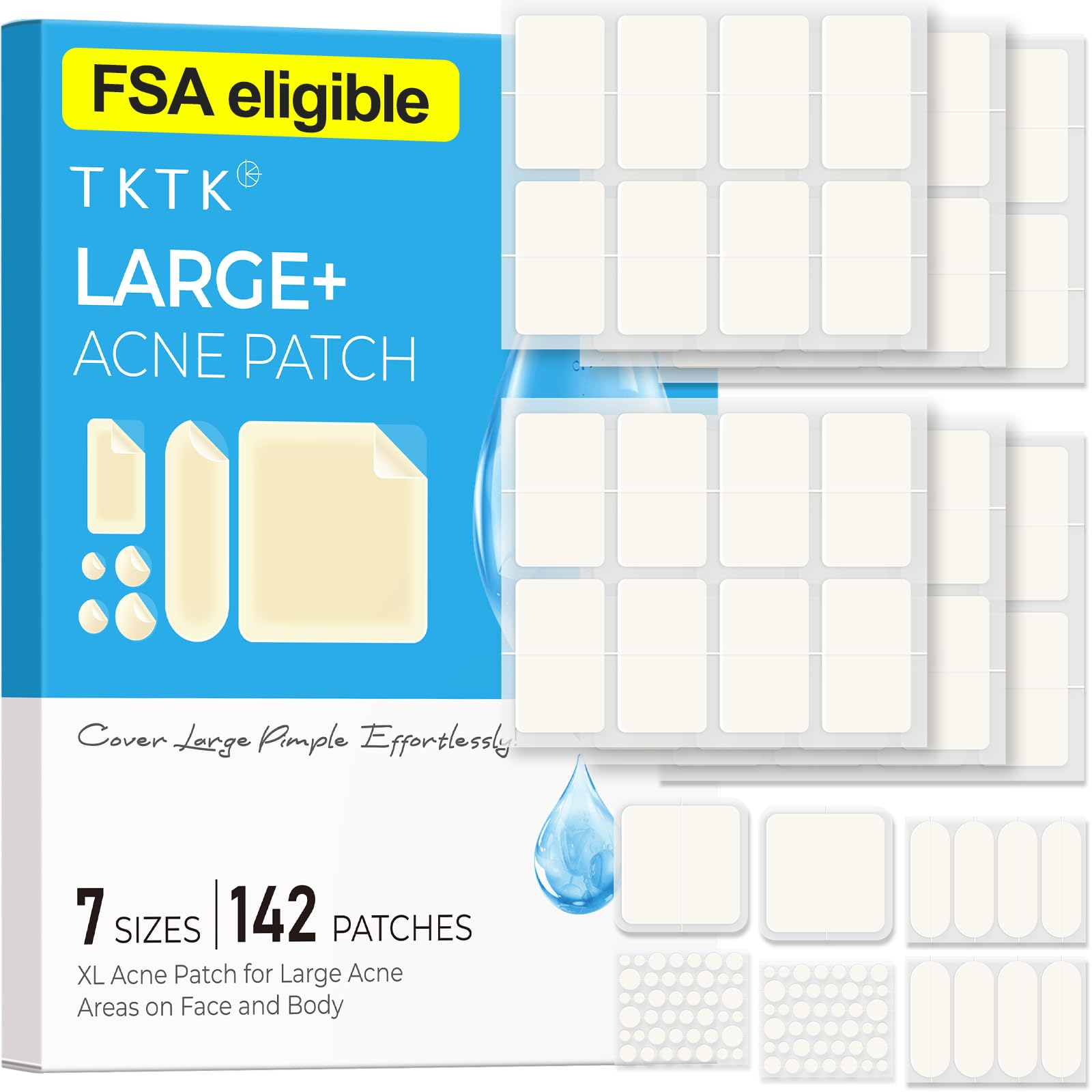 TKTK pimple patches 31x18mm cover small blemishes with discreet protection.