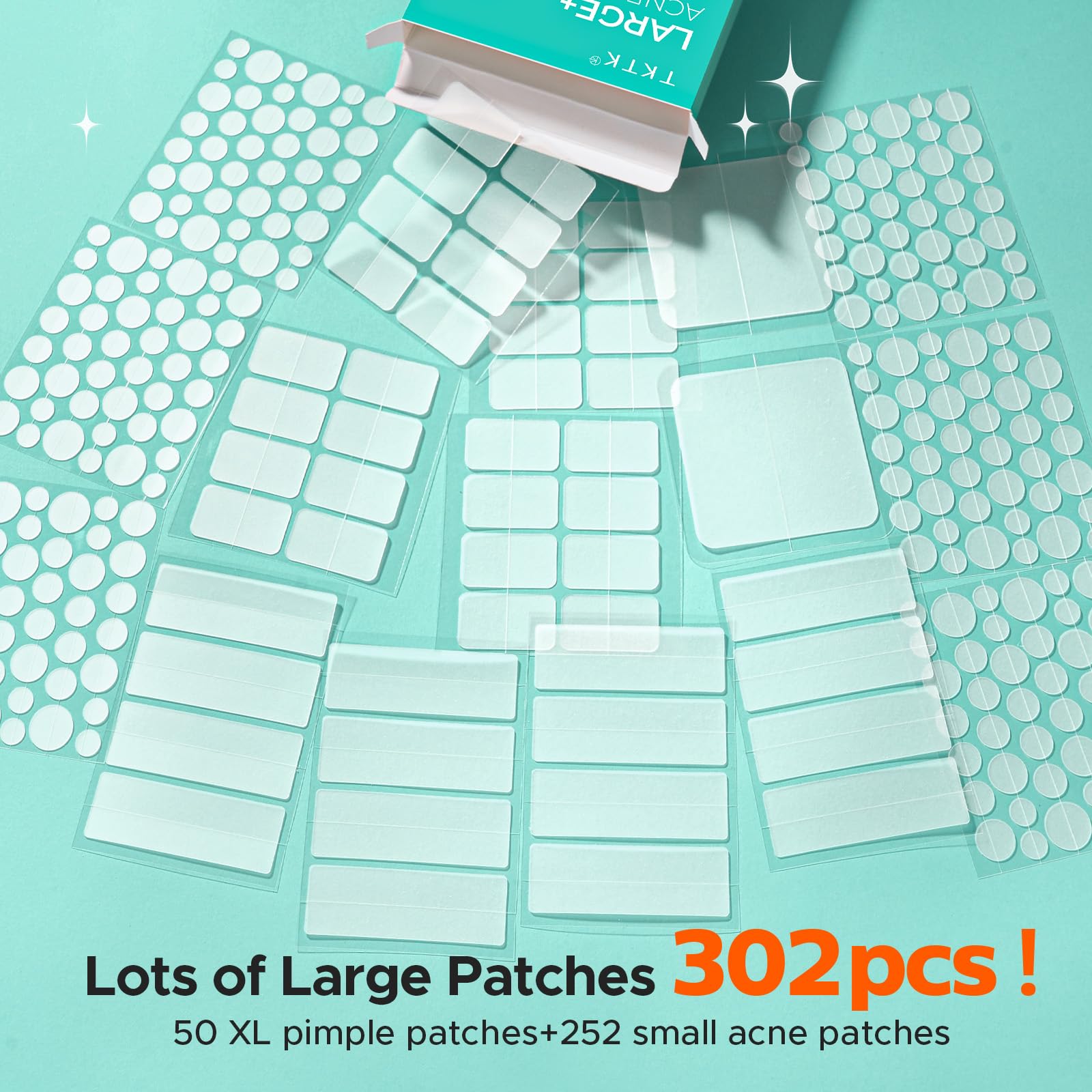 TKTK patches applied to back and chest, suitable for larger breakouts