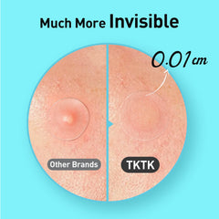 TKTK Pimple Patches invisible under makeup with matte finish.