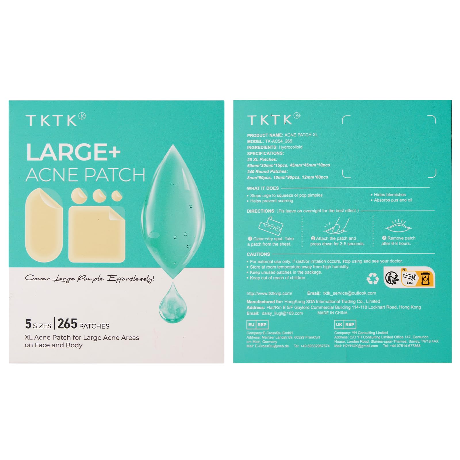 TKTK portable, individually wrapped patches for on-the-go use.