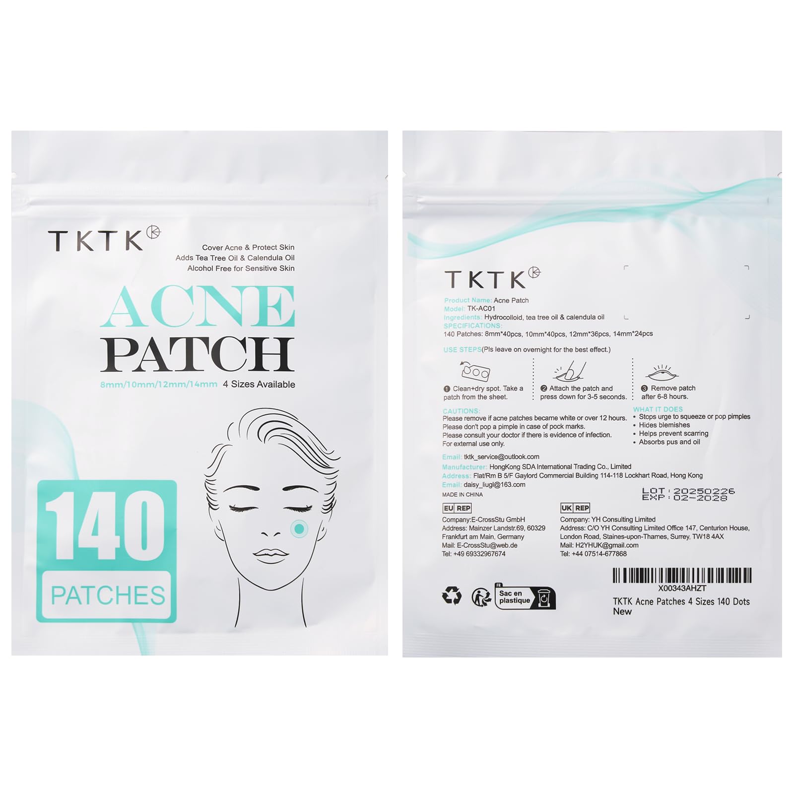 TKTK tea tree calendula infused patch for soothing care