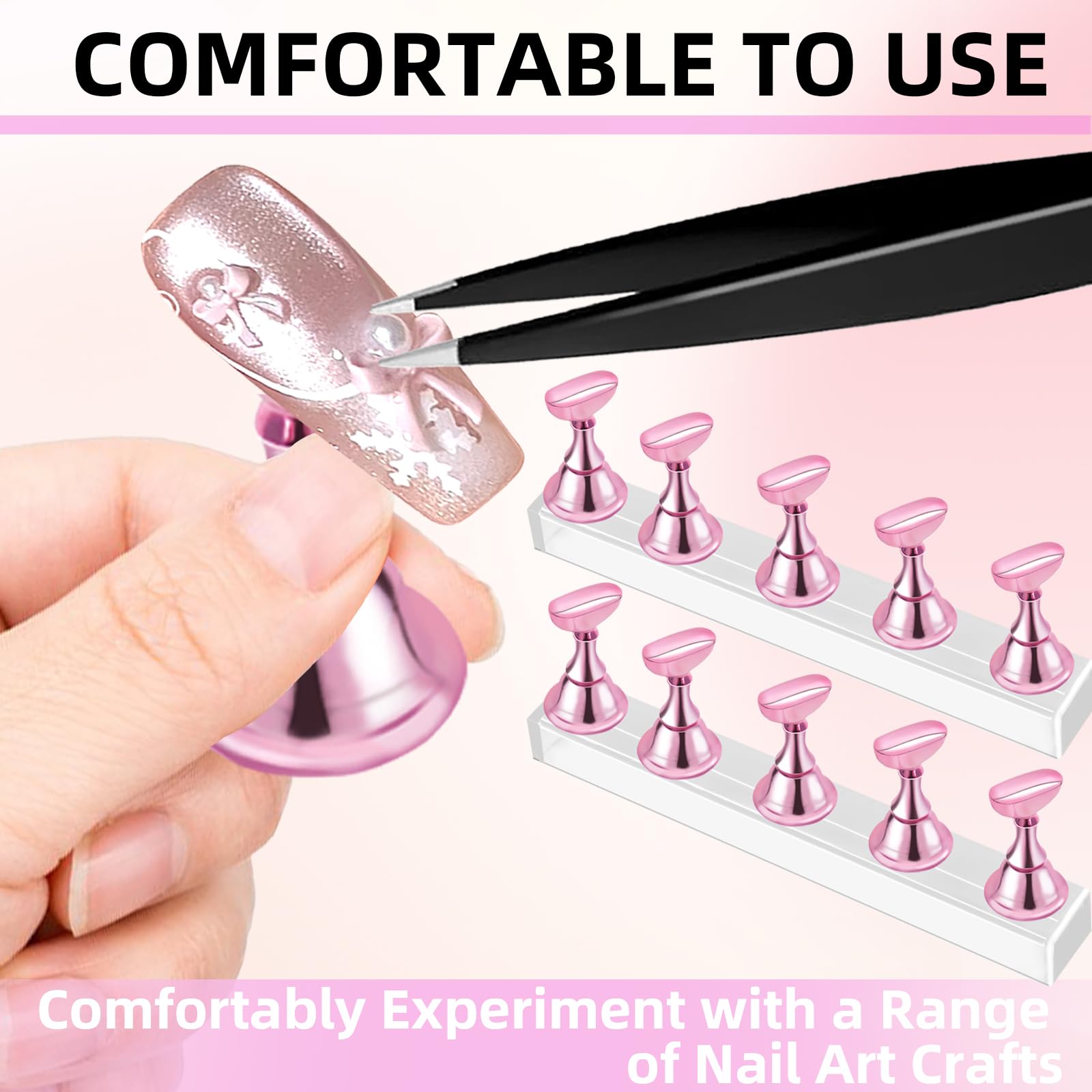 TKYZMS 100pcs double-sided tape secures nails during art