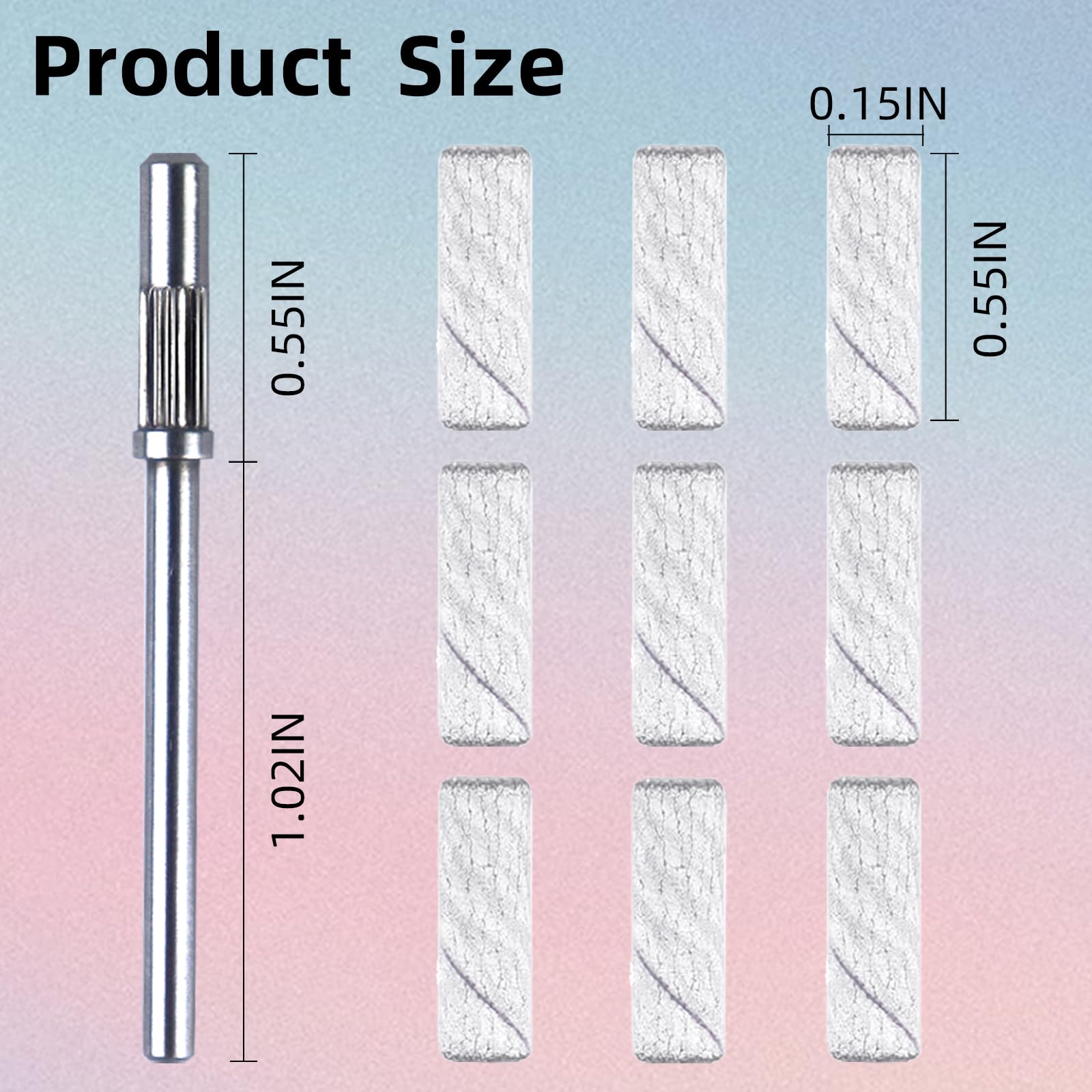 TKYZMS compatible with 3/32-inch nail files for convenient reshaping.