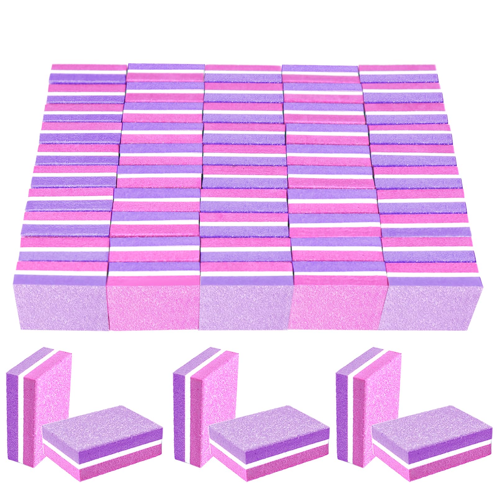 TKYZMS sponge nail buffers in pink purple deliver salon-like buffing at home