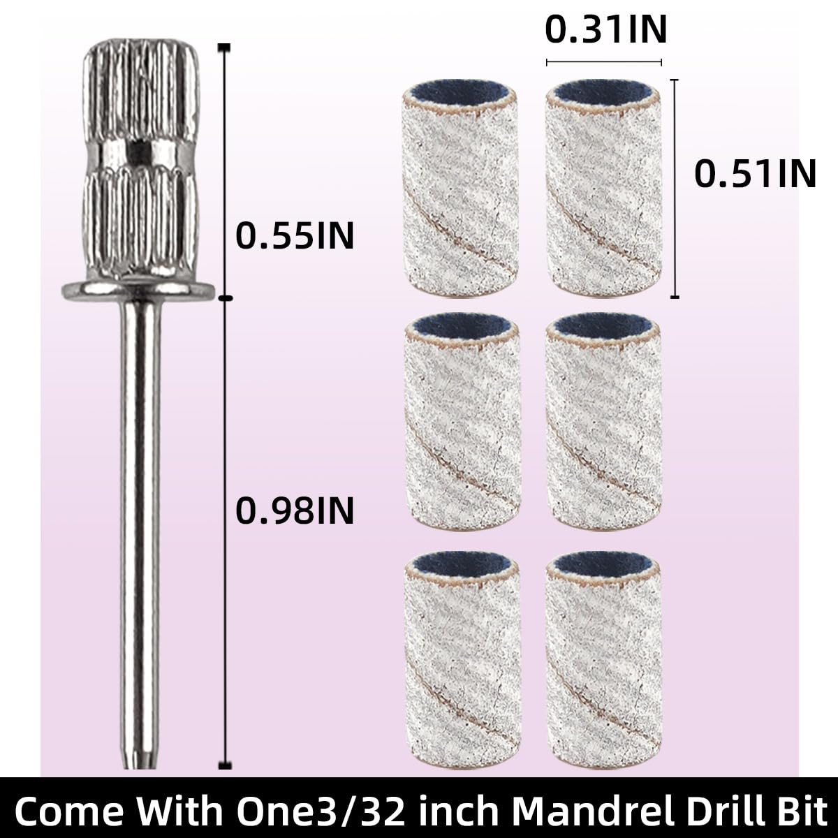 TKYZMS nail drill bit 0-31in diameter for precise shaping