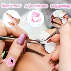 TKYZMS adjustable diameter glue rings for comfortable lash application