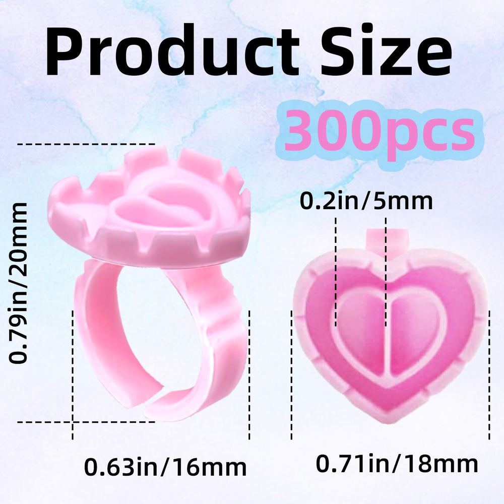TKYZMS glue rings with 10 V-shaped notches for precise lash placement