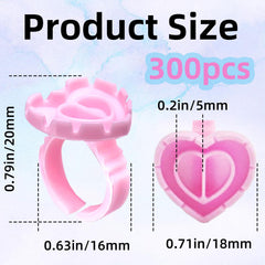 TKYZMS glue rings with 10 V-shaped notches for precise lash placement