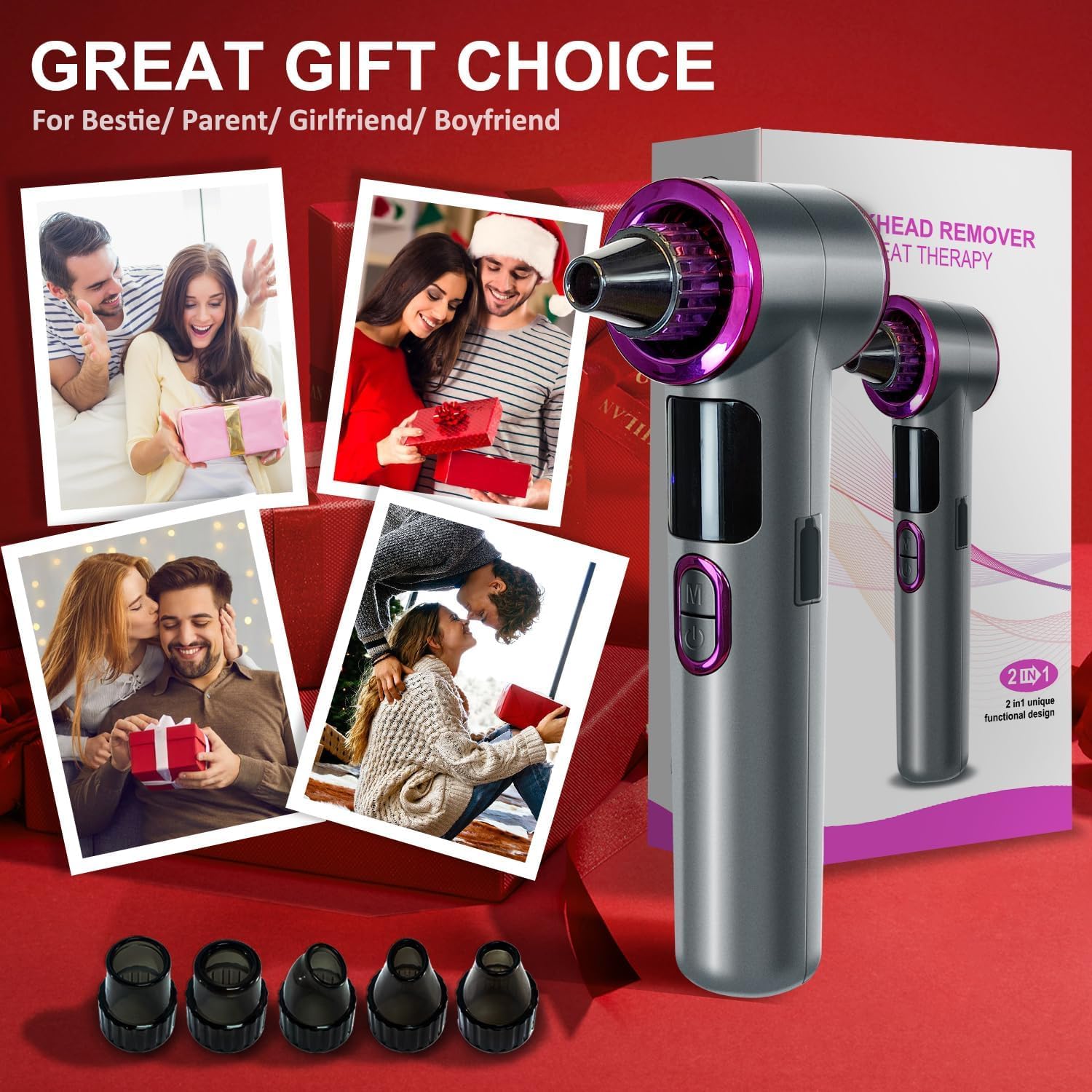 Tlettsteinkle blackhead vacuum in use on cheeks for gentle cleansing routine.