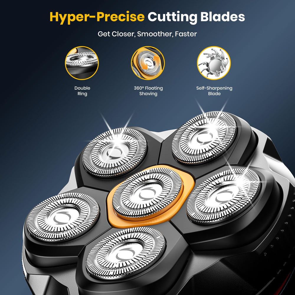 TLMUSE bald shaver IPX7 waterproof for wet or dry shaving
