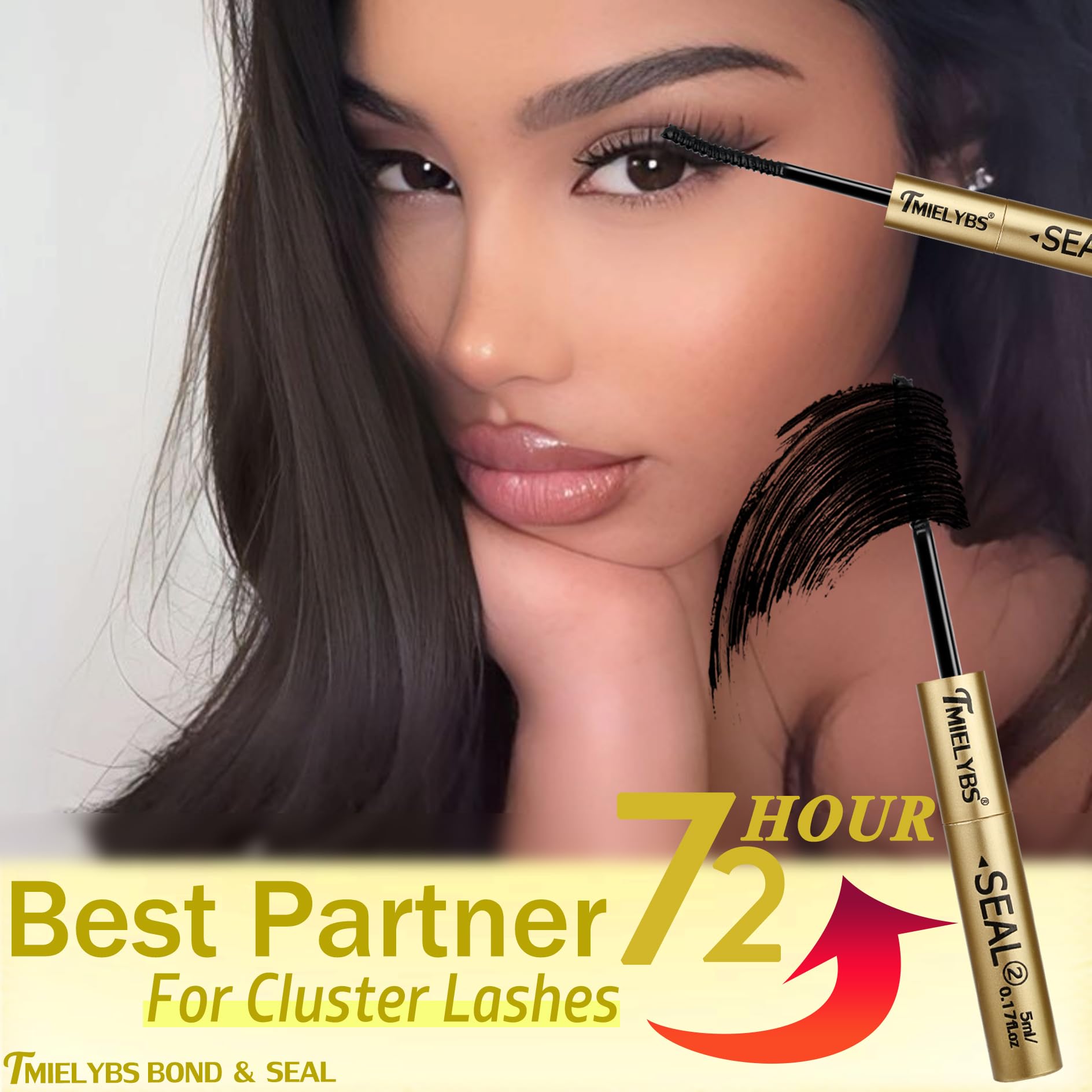 TMIELYBS Lash Bond spiral brush enables precise, clean application