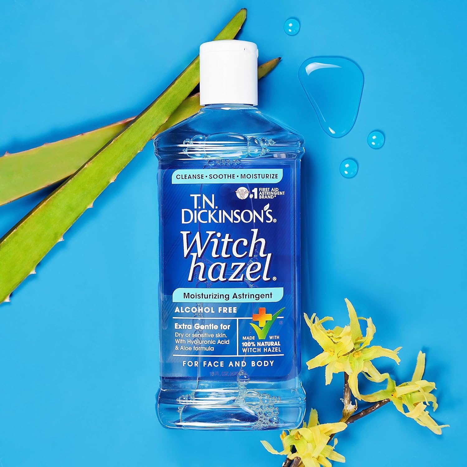 T.N. Dickinson's Witch Hazel ideal for face and body care routines.