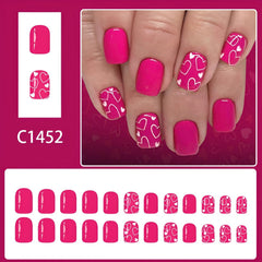 Uñas rosas brillantes de Tnbuokas con acabado brillante para ocasiones
