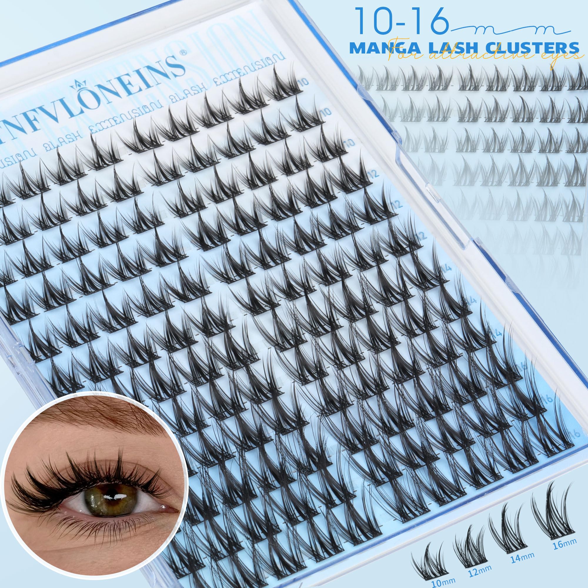 TNFVLONEINS 10-16 mm lash lengths for customizable styles.