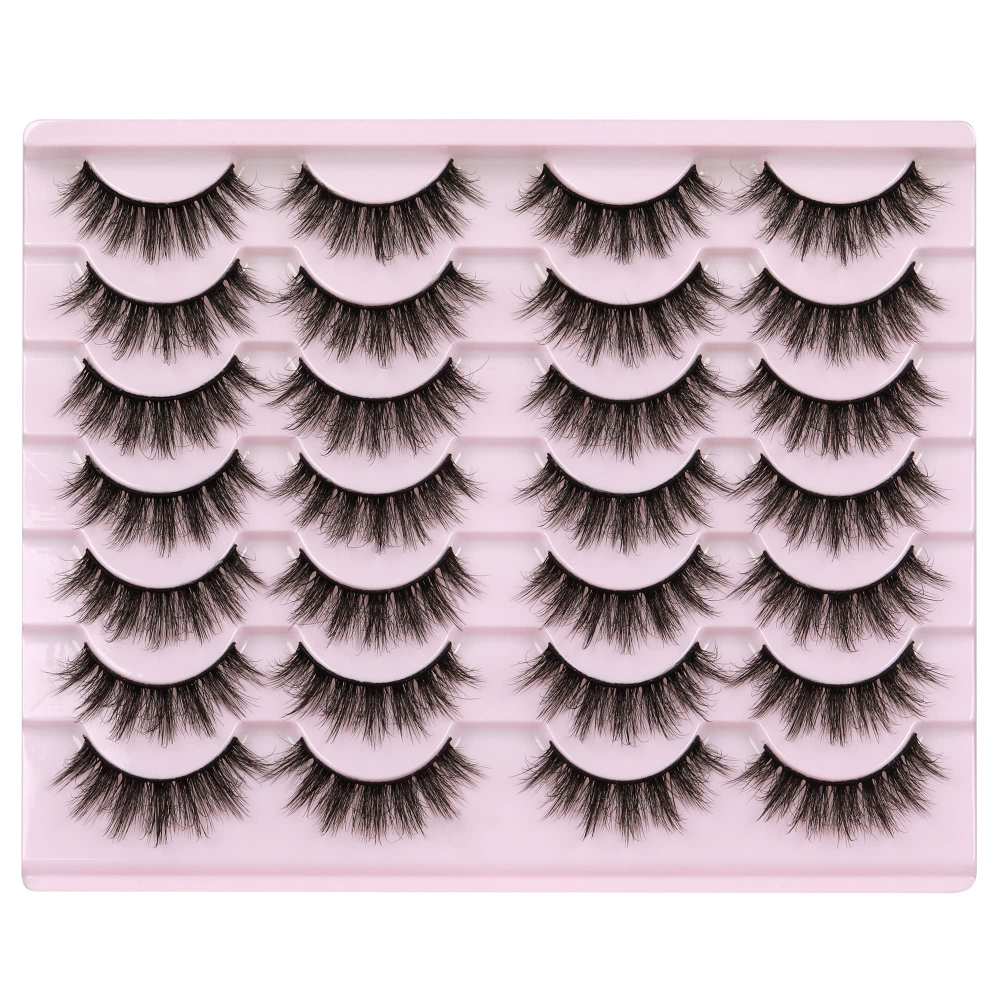 TNFVLONEINS 14-pairs wispy mink lashes, ready for daily wear.