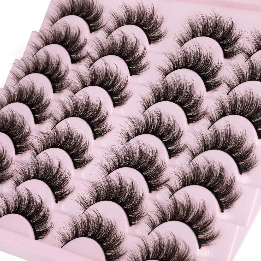 TNFVLONEINS 14-pairs wispy mink lashes, packaging presentation.