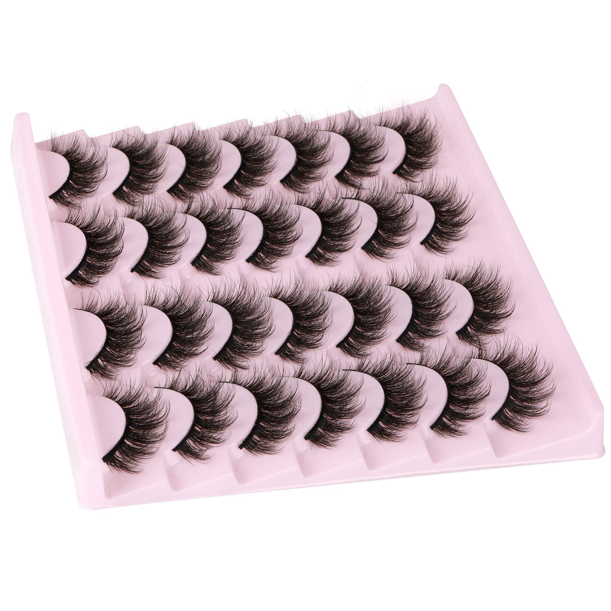 TNFVLONEINS 14-pairs wispy mink lashes, reusable up to five uses.