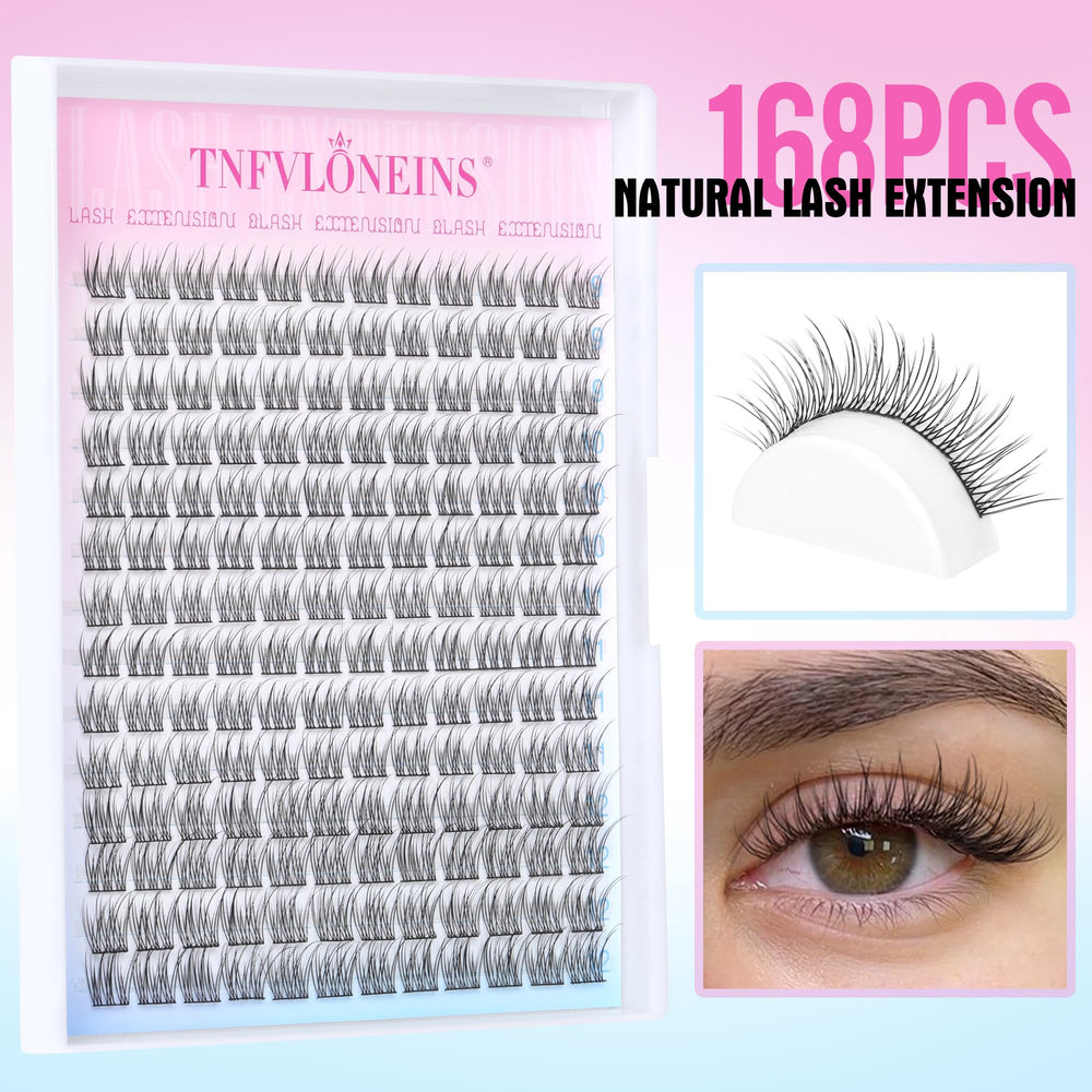 TNFVLONEINS 168pcs DIY Korean lash extensions for easy home application