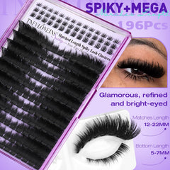 TNFVLONEINS 200D faux mink volume lashes deliver soft, lightweight drama