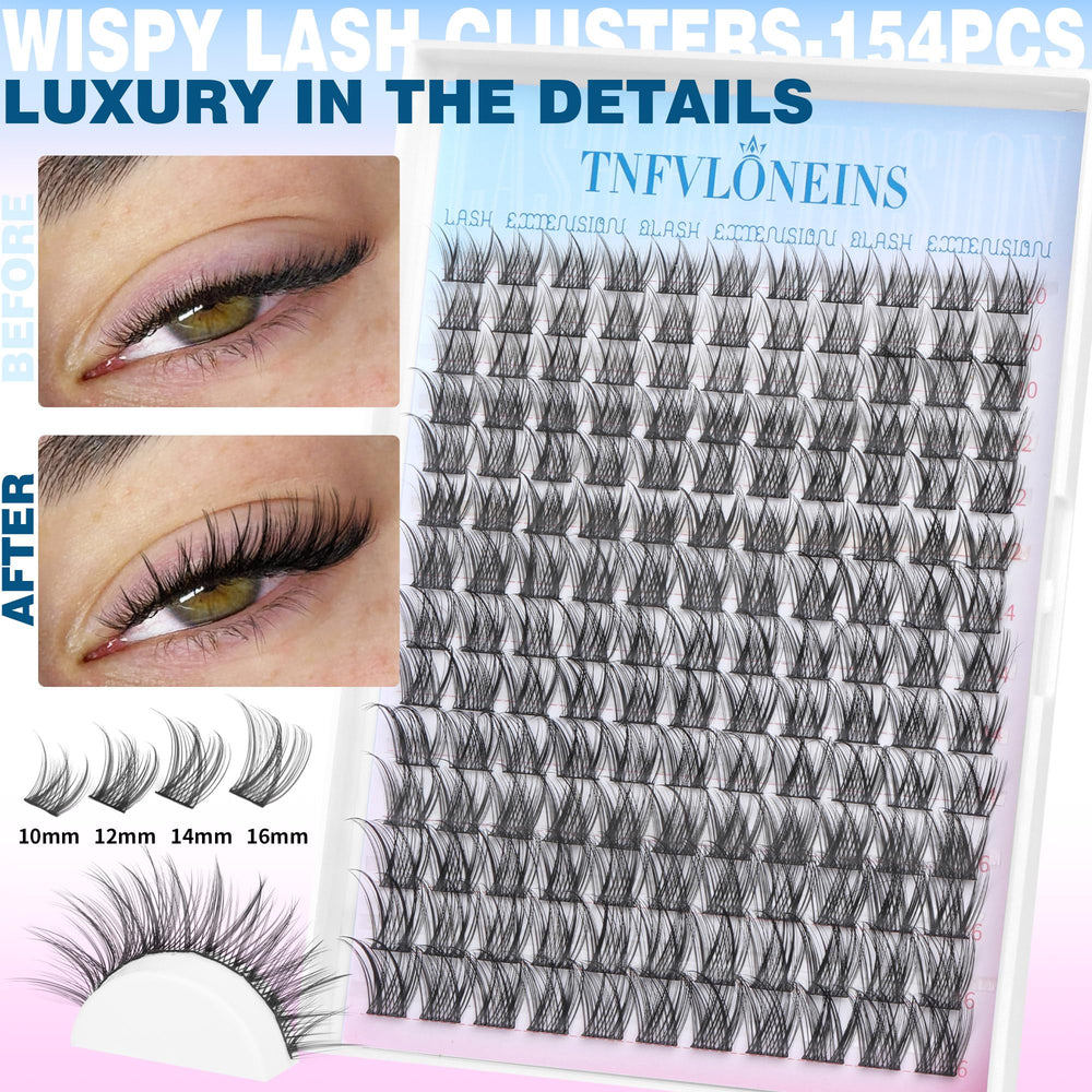 TNFVLONEINS beginner-friendly lash clusters for easy at-home DIY