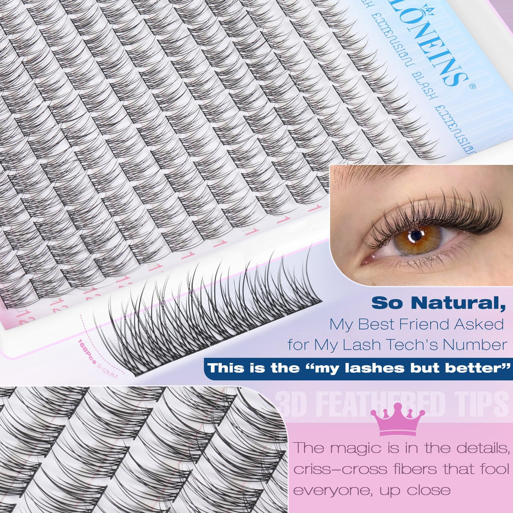 TNFVLONEINS beginner-friendly lash kit for easy at-home use.