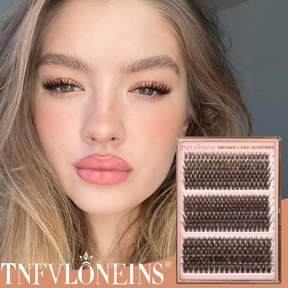 TNFVLONEINS brown manga lashes 14mm for versatile evening contour