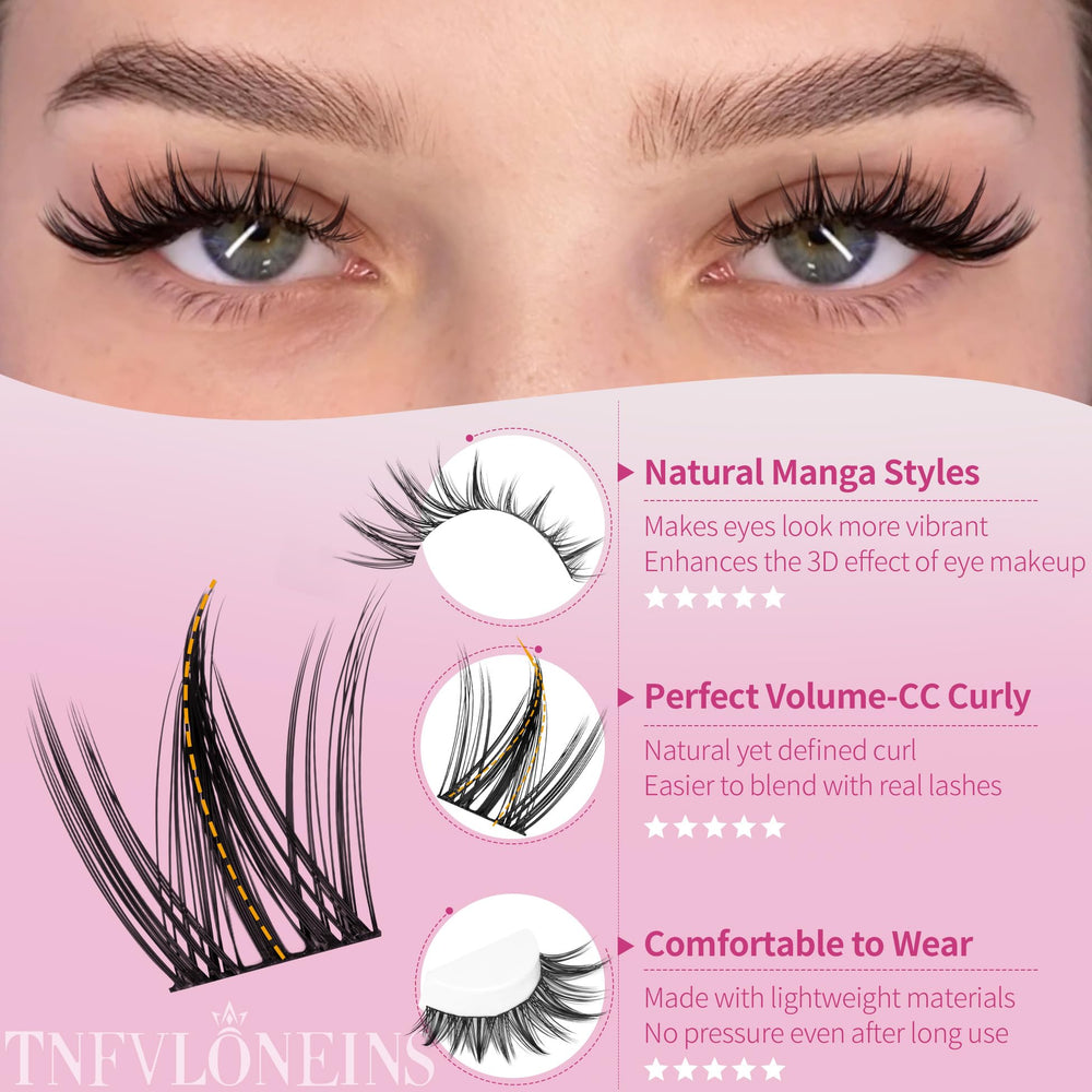 TNFVLONEINS cc-curly wispy lashes 10mm for everyday elegance