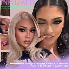 TNFVLONEINS D-curly lash clusters providing lasting lift and curl