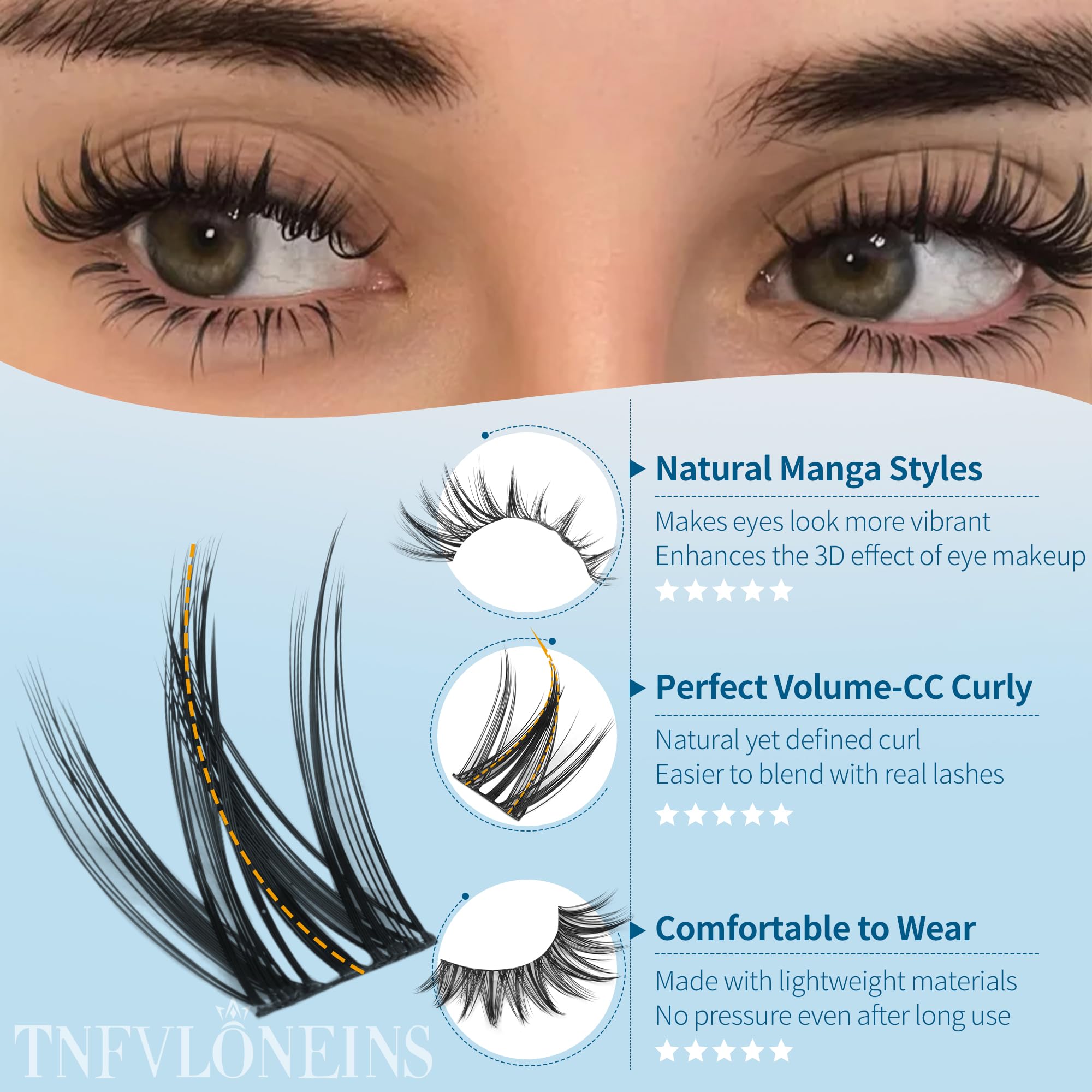 TNFVLONEINS Easy at-home application for beginner lash lovers.