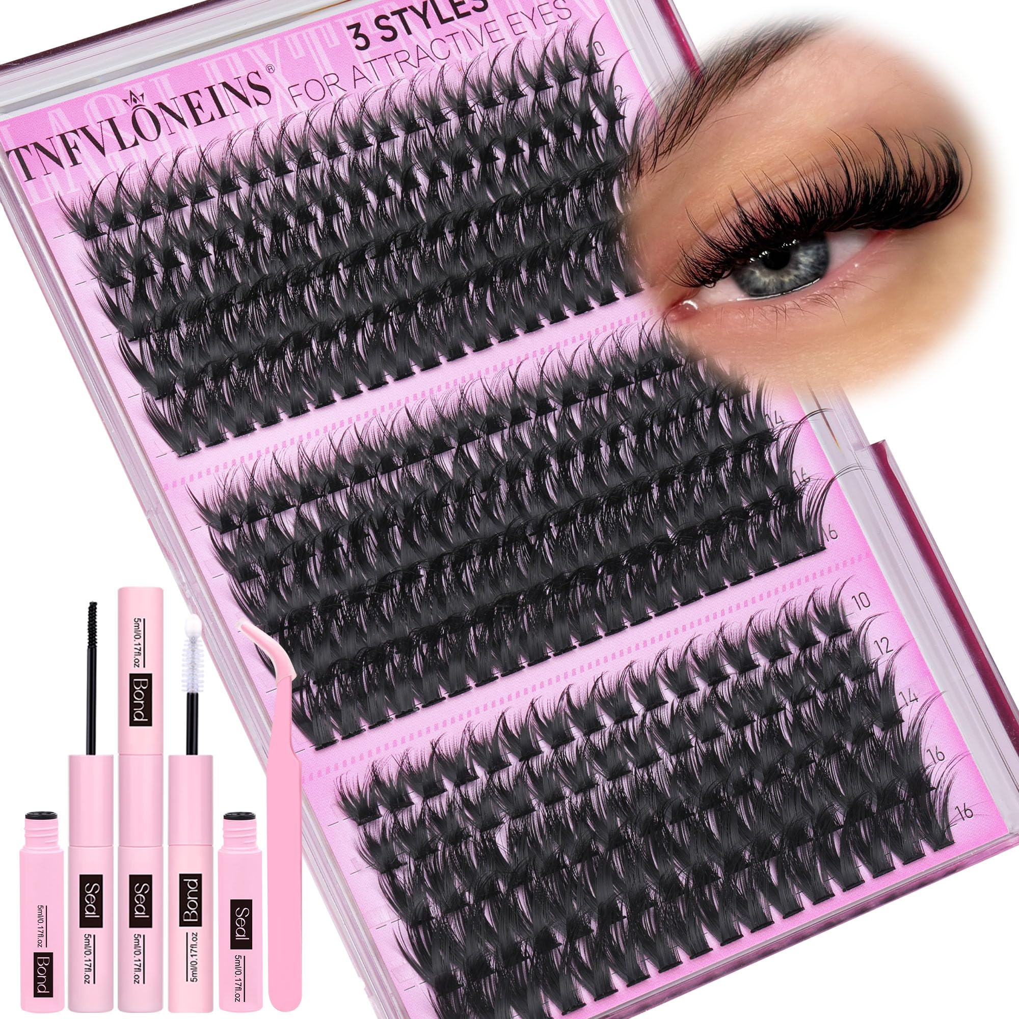 TNFVLONEINS easy-to-wear lash clusters simplify achieving salon-like results.