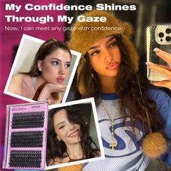 TNFVLONEINS easy-apply wispy lashes for beginner-friendly wear.