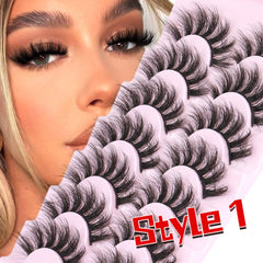 TNFVLONEINS fluffy false lashes 5D curly design adds dimension.