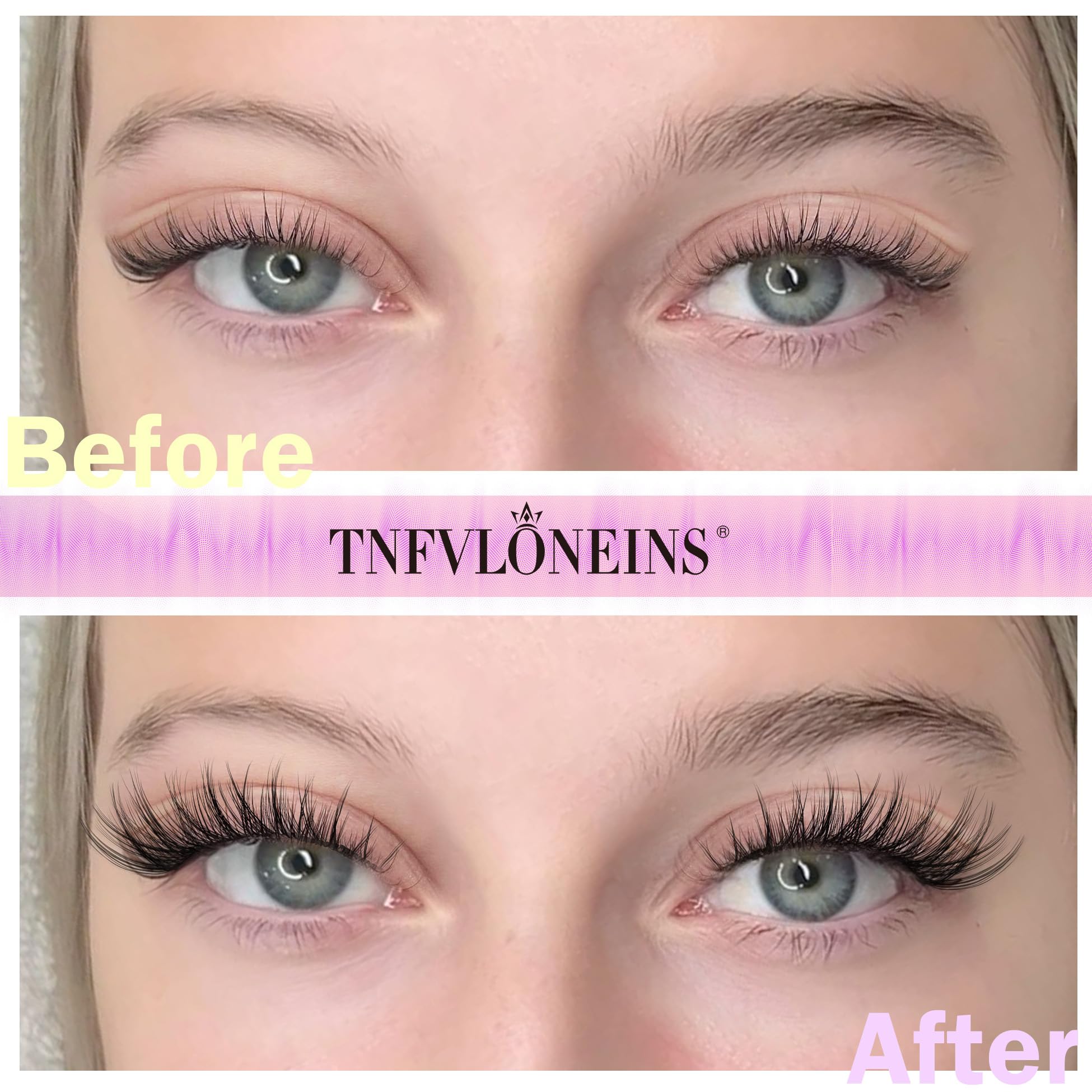 TNFVLONEINS lash extension tweezers shown for precise placement