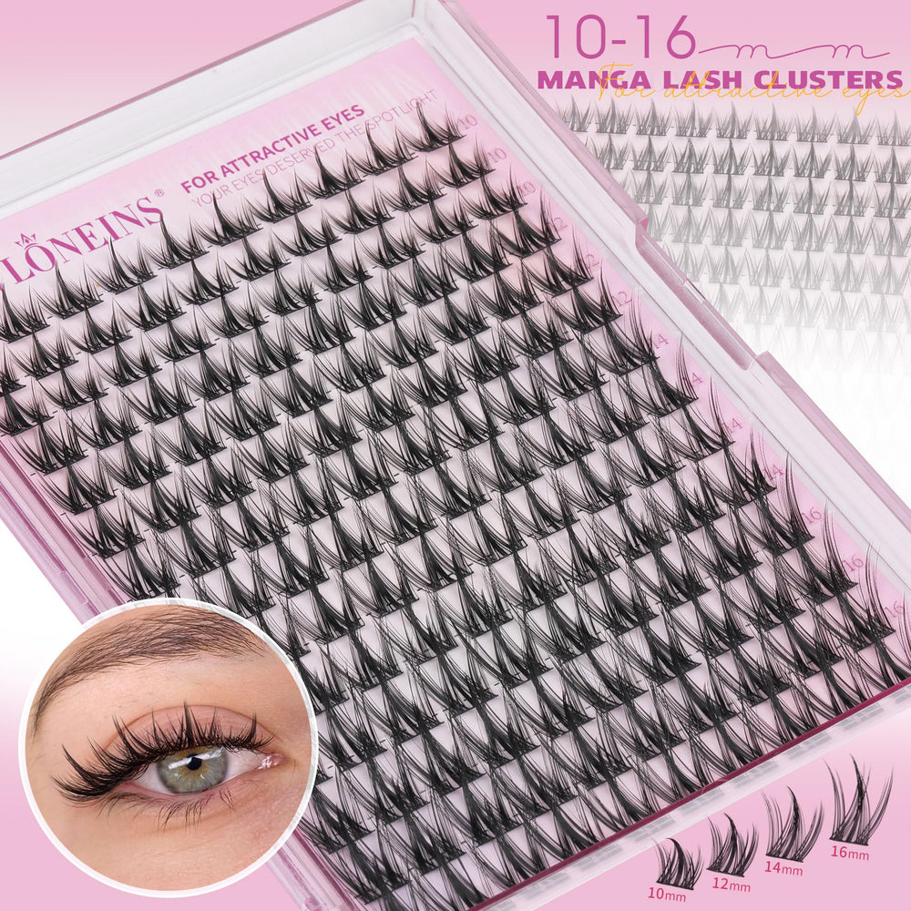 TNFVLONEINS manga lash clusters 14mm for fuller drama