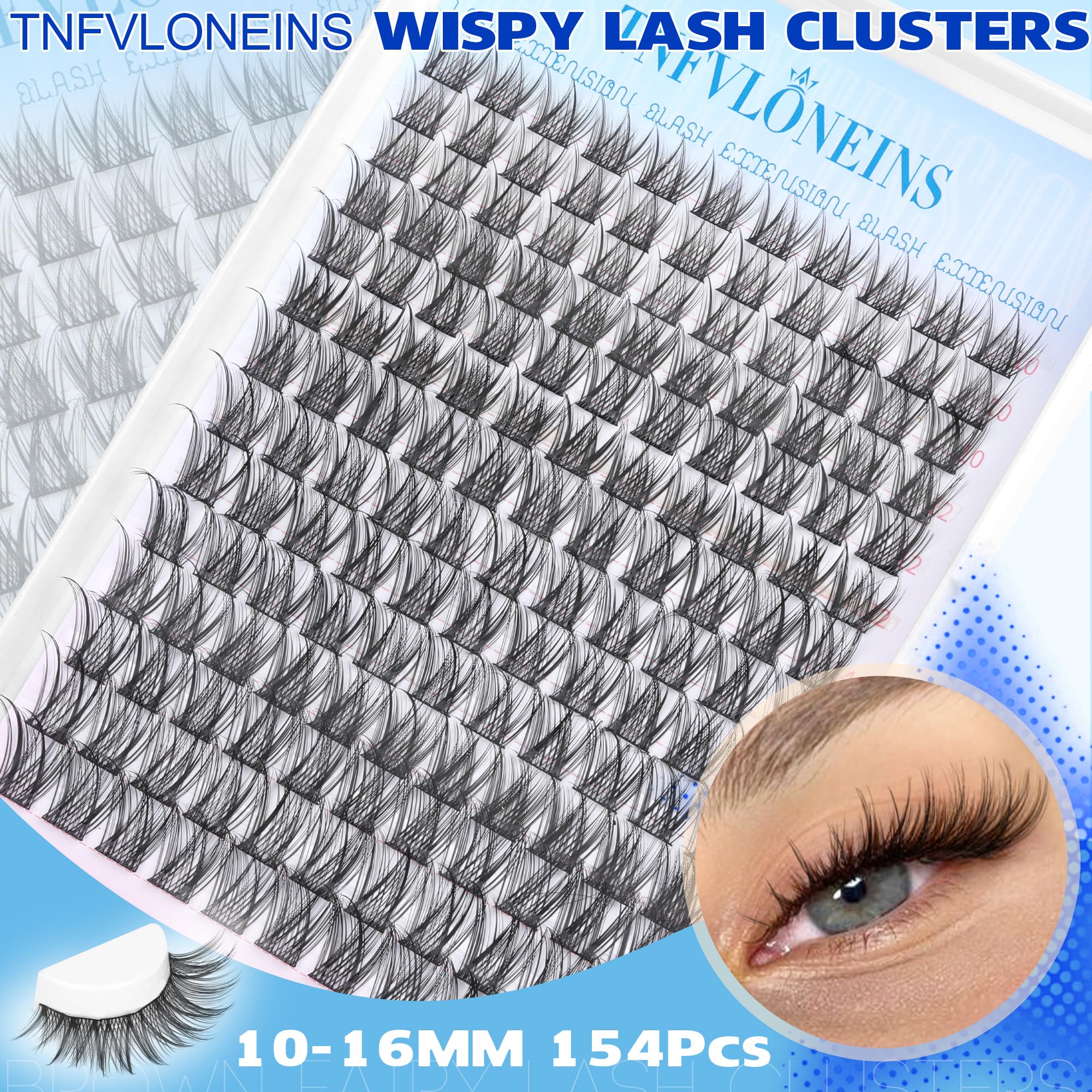 TNFVLONEINS natural eyelash clusters set for daily wear