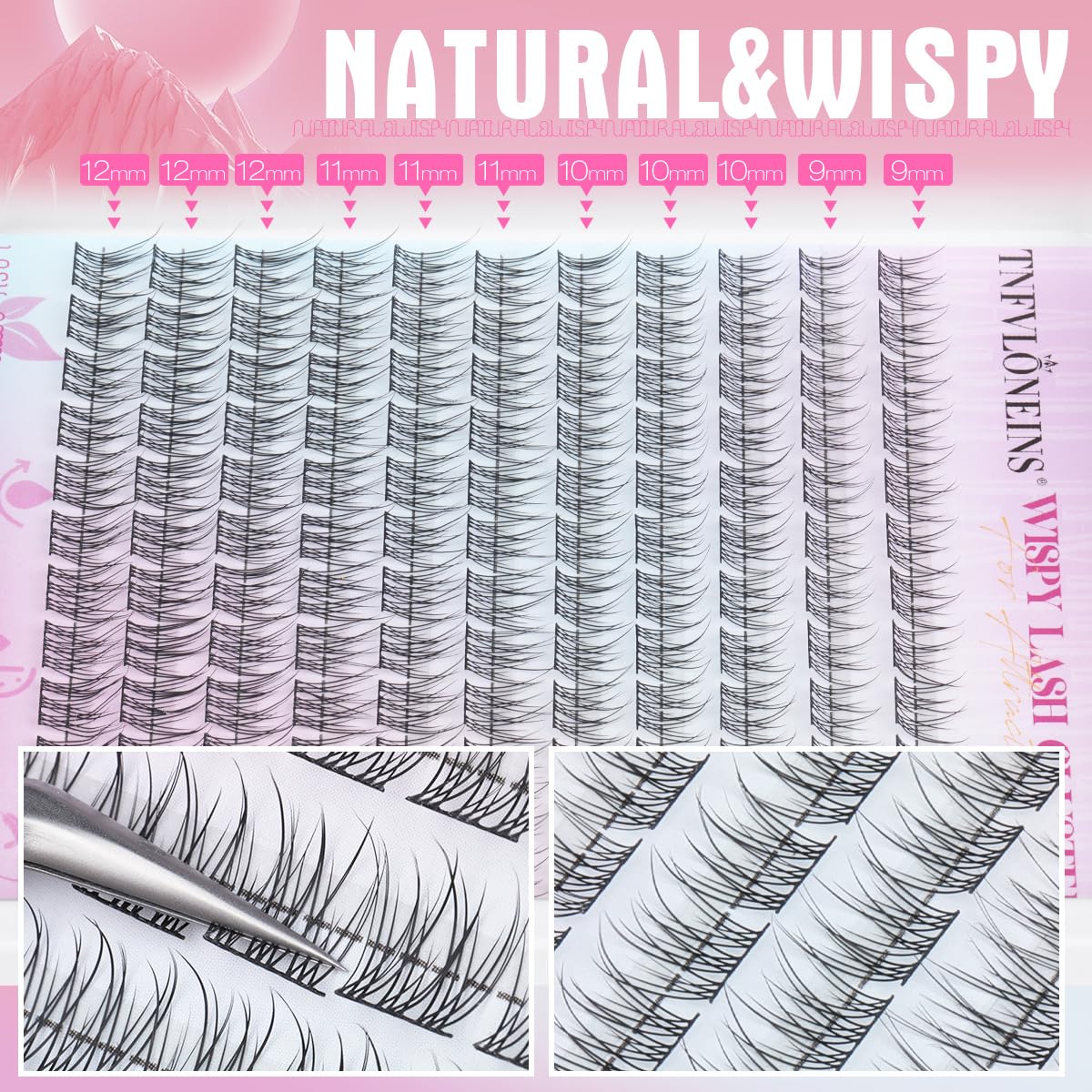 TNFVLONEINS Natural-looking wispy clusters for everyday makeup