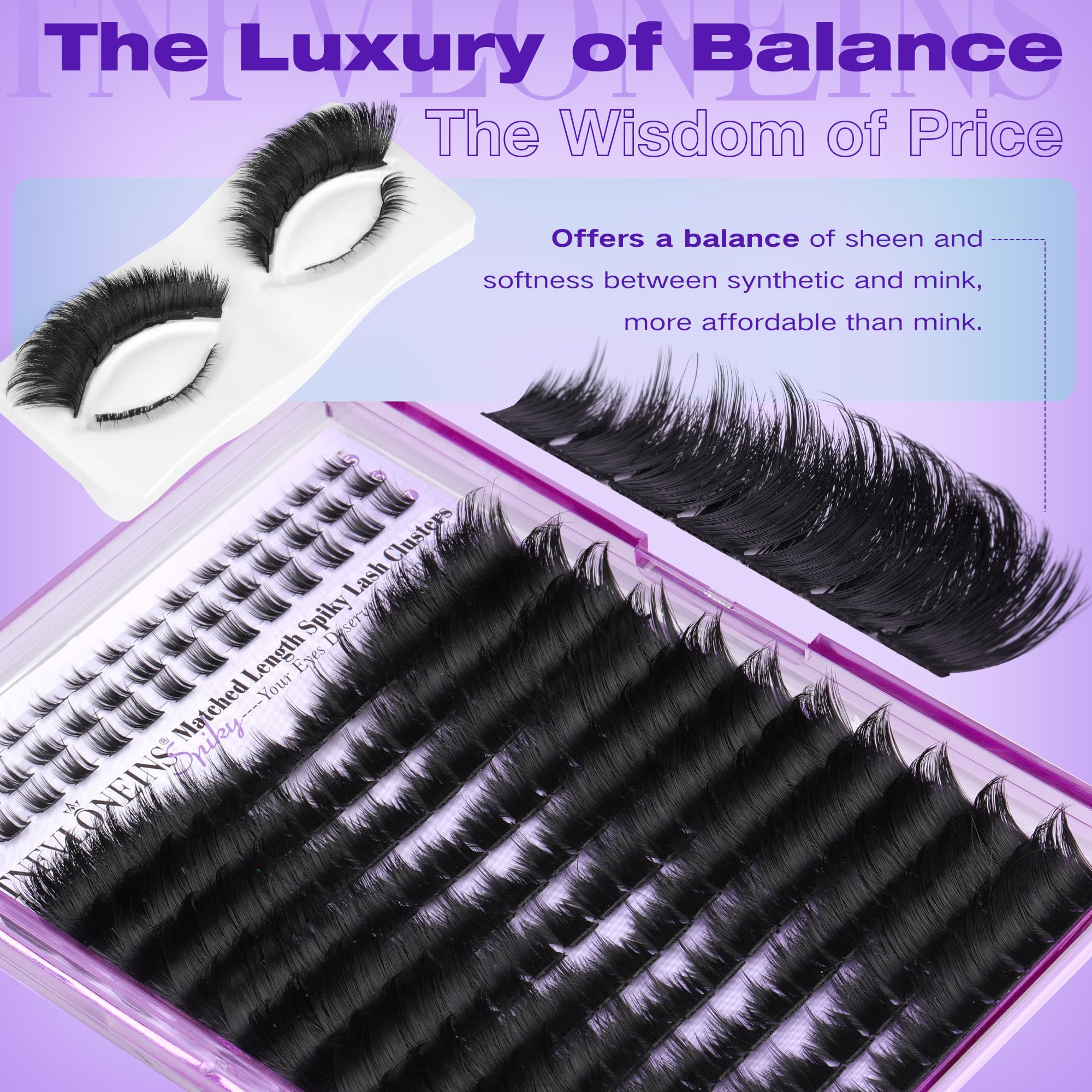 TNFVLONEINS outer corner extension clusters for a flattering lash line