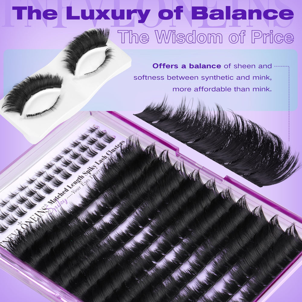 TNFVLONEINS outer corner extension clusters for a flattering lash line