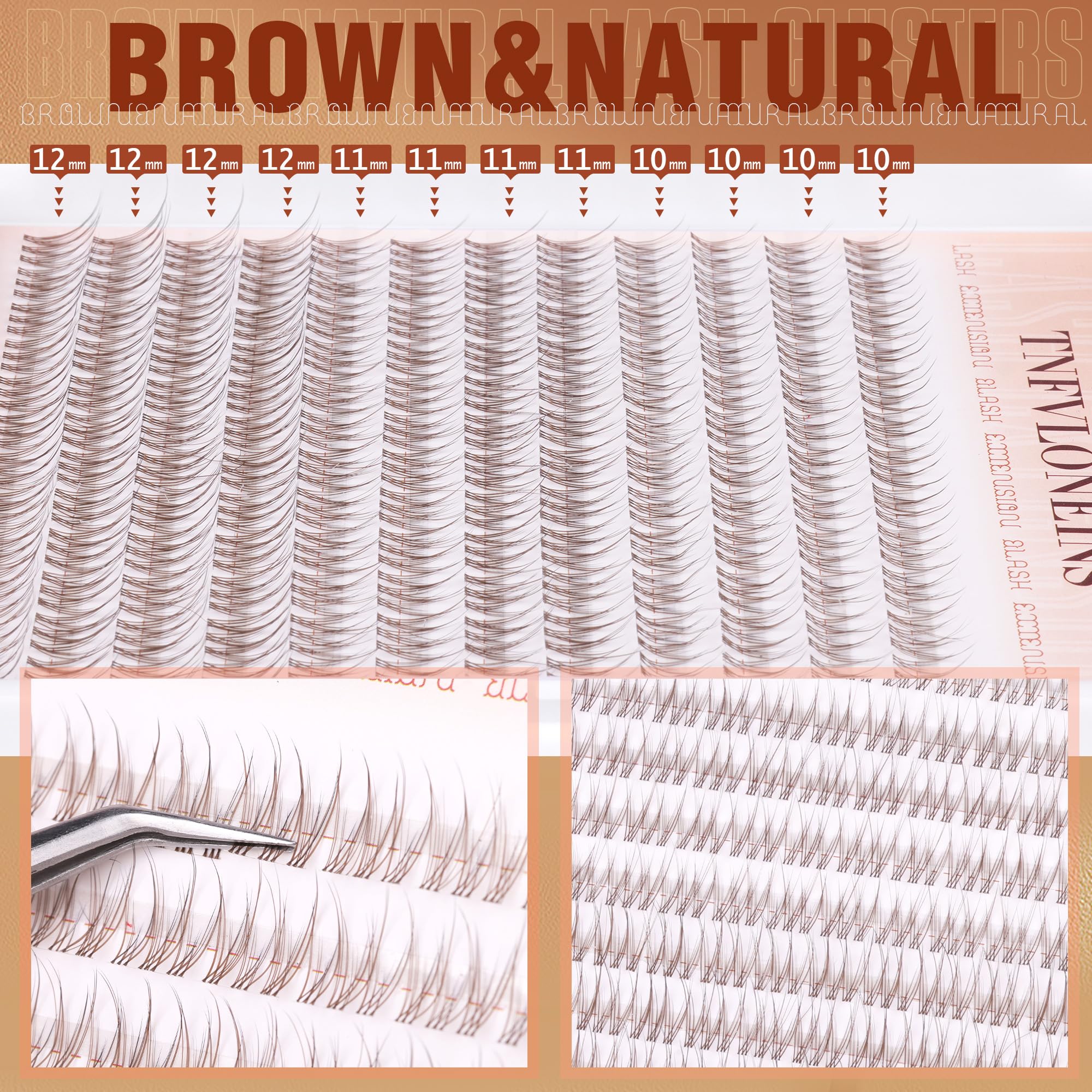TNFVLONEINS soft synthetic fibers lashes offer lightweight comfort.