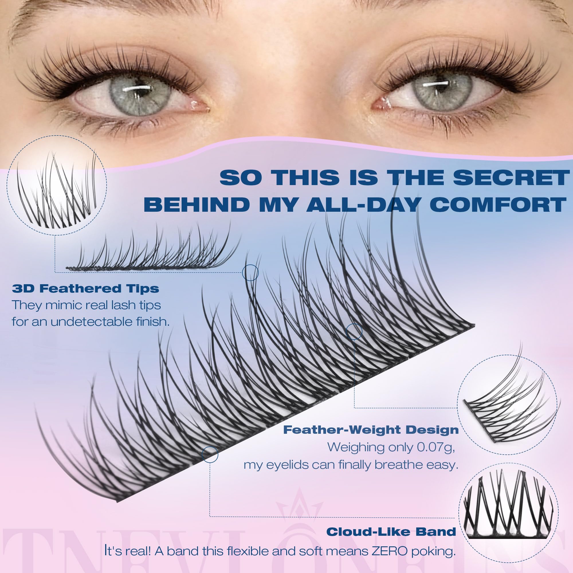 TNFVLONEINS soft synthetic fibers feel lightweight and comfortable.