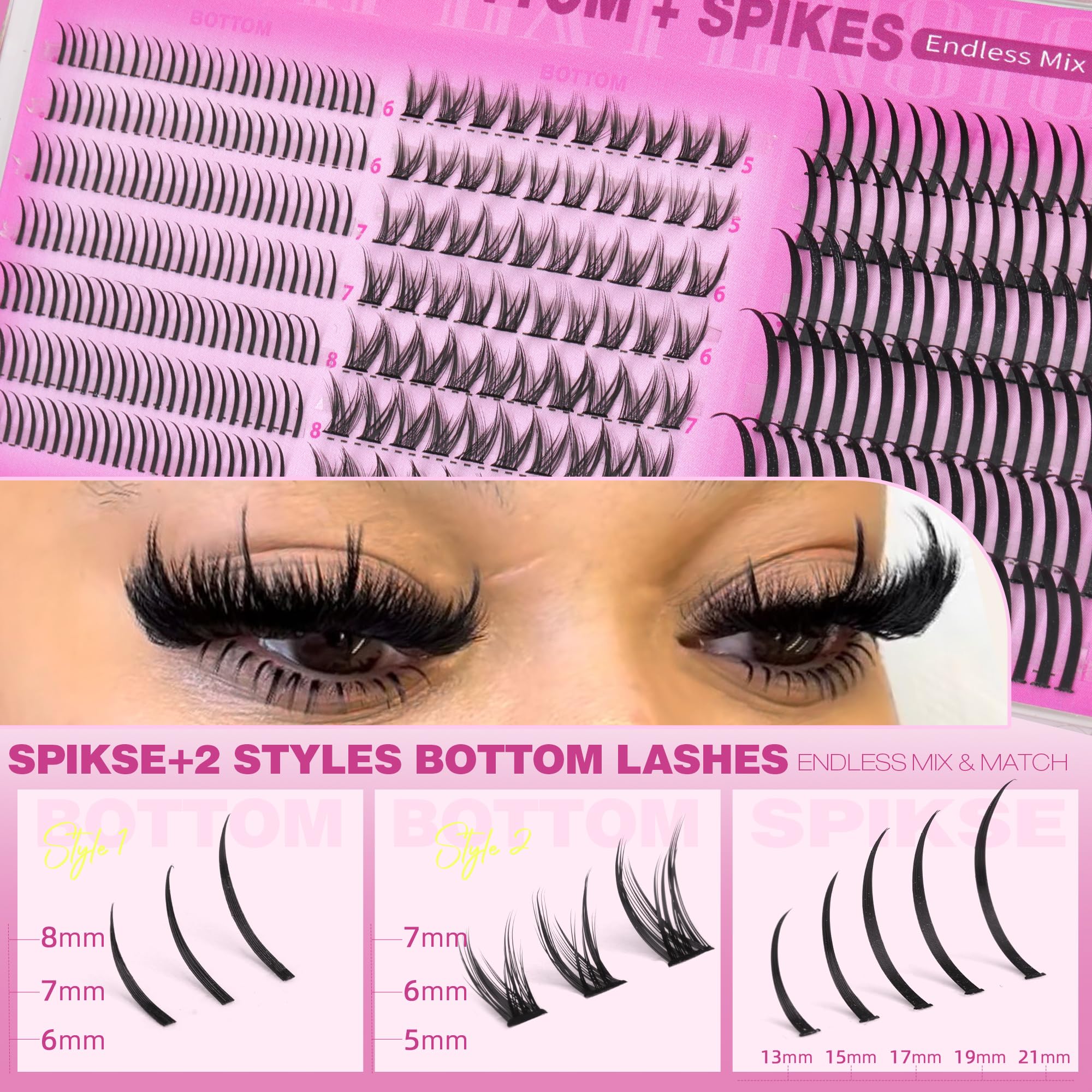 TNFVLONEINS two-style kit showcases versatile lash looks for various occasions.