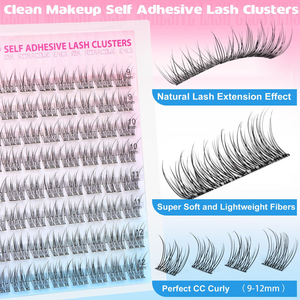 TNFVLONEINS waterproof cluster lashes withstand daily wear