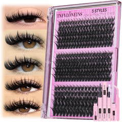 TNFVLONEINS wispy cluster lashes kit for natural daytime wear and subtle volume.