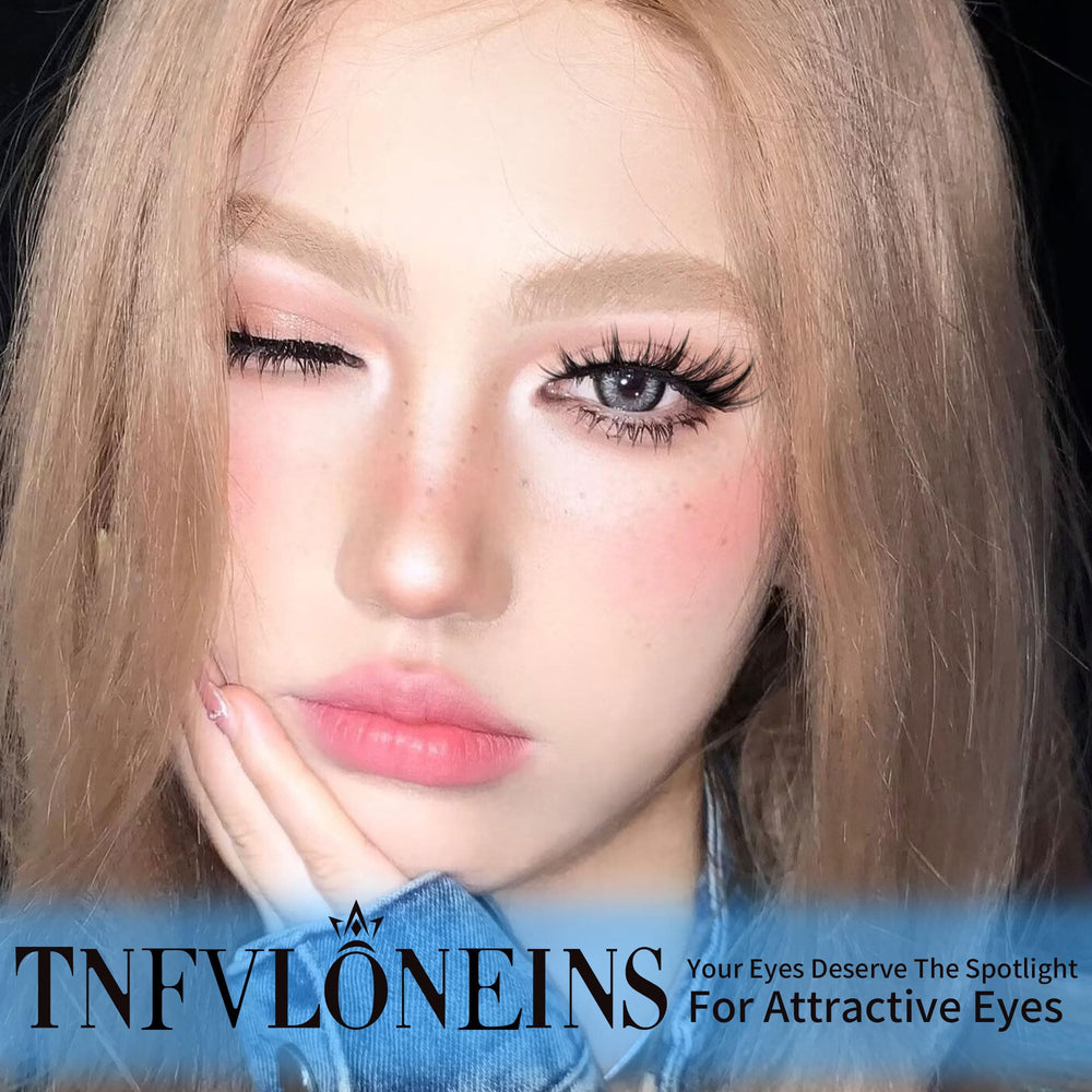 TNFVLONEINS Wispy cluster lashes natural volume for everyday wear.