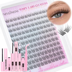 TNFVLONEINS Wispy Lash Clusters Kit 9-12mm bundle for natural lashes