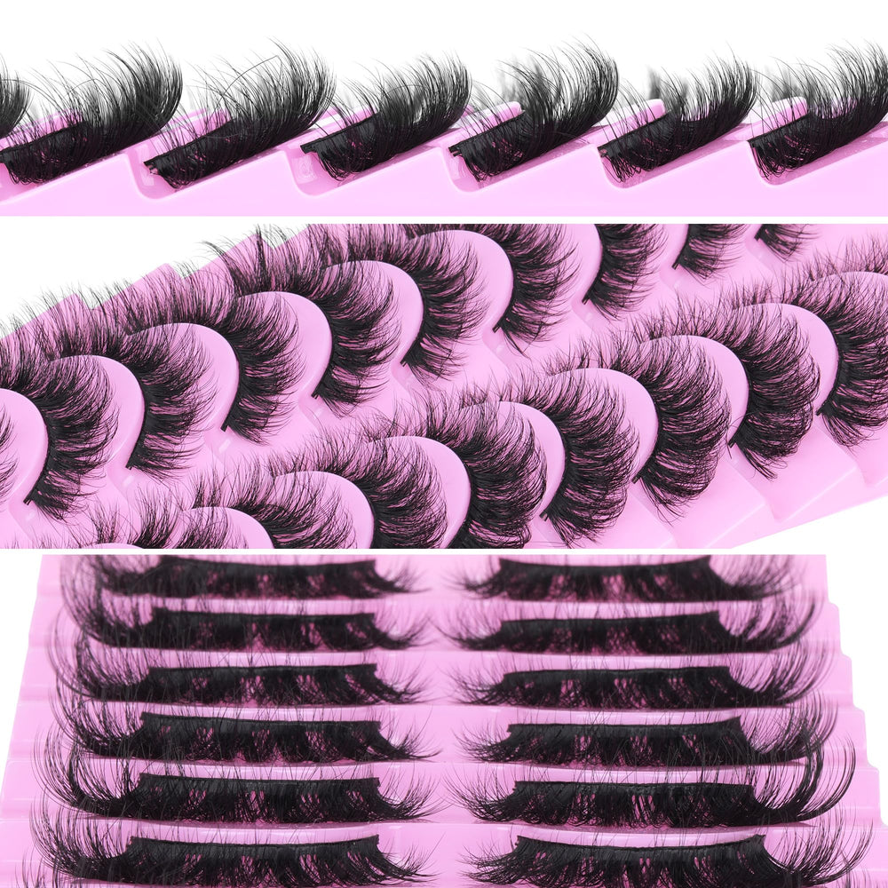 TNFVLONEINS Wispy Lashes 16mm length brightens eyes subtly.