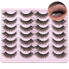 TNFVLONEINS wispy mink lashes 16mm cat-eye pack for daily subtle glam